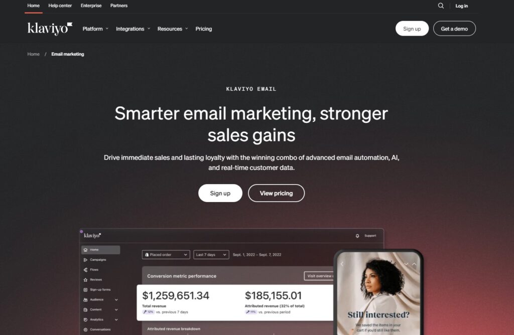 klaviyo is an email marketing tool for ecommerce